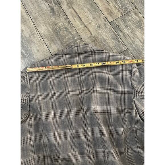 Lafayette 148 Women's Heather Plaid Wool Blended Eloquent Blazer Jacket Size 16 - Picture 13 of 15